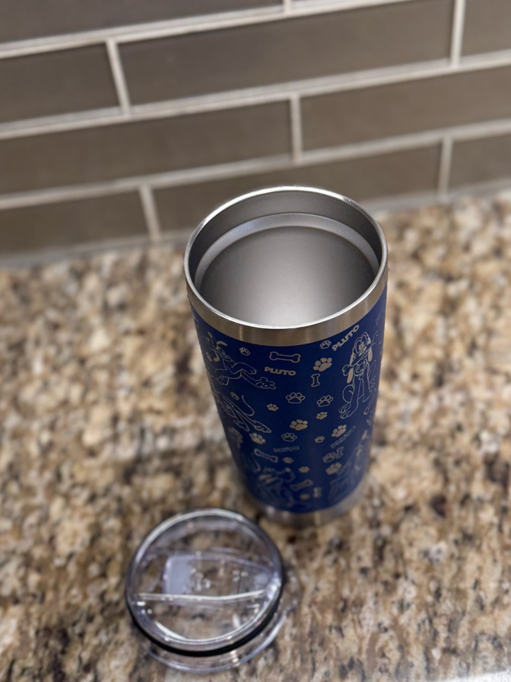 Disney blue laser-engraved Pluto-themed tumbler - Picture 7 of 8